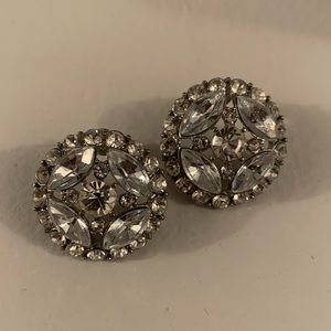 Clear Diamond Costume Earrings